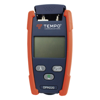 OPM-220 - Medidor de Potencia Óptica / Rango -50 a +26 dBm / VFL 650 nm hasta 4 km / 6 Longitudes de Onda / Detección de Tono 270 Hz-2 kHz / Entrada Universal 2.5 mm