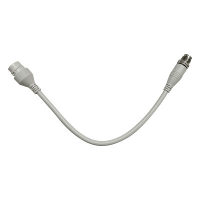 AE-MC1043-0.2 - Adaptador de Red Industrial / RJ45 a M12 D-Code Macho / 4-Pines / Cable 200 mm / Rango Térmico -15 a 80°C / Diseño Angular