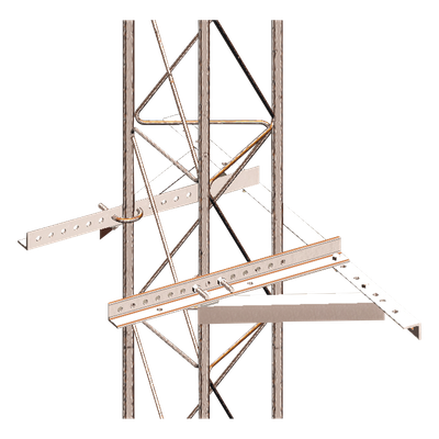 SM-PM-G - Soporte de Pared para Tramos de Torre / Acero ASTM-A36 Galvanizado / Compatible STZ30G/35G/45G / 0.91 m (3 ft) de Longitud
