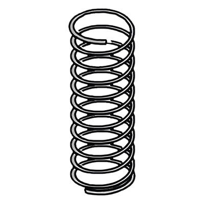 7210855 - Resorte para barrera / Diámetro 4.5 mm / Longitud 400 mm / Constante elástica 0.135 / Compatible barrera FAAC 620