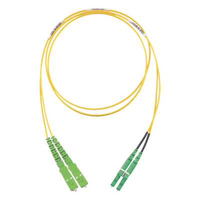 F92ERANB1SNM002 - Jumper de Fibra Óptica / Monomodo OS2 9/125 / SC/APC-LC/APC Duplex / OFNR Riser / LSZH / 2 m (6.56 pies)