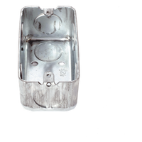 HUB-663 - Caja Utilitaria Galvanizada / 4x2 in / 7 Entradas 3/4 in / Profundidad 1.875 in / Resistencia al Fuego 2 h