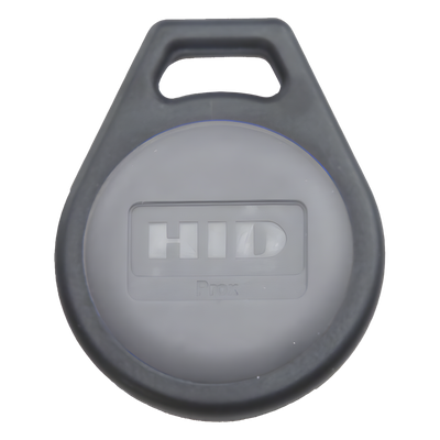 PROKEYHID - Llavero de Proximidad / 125 kHz / 31.75 x 39.4 mm / Formato Corporate 1000 y Elite / Negro con Gris