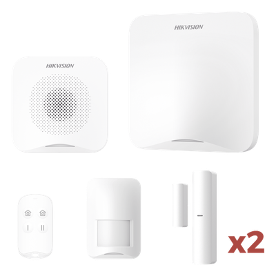 AXHOME-KIT-WIFI - Kit de Alarma Inalámbrica / 16 Zonas / Alcance 1200 m (3937 ft) / Wi-Fi / Sirena 95 dB / PIR 10 m (32.8 ft) / 2 Contactos Magnéticos