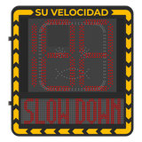 YJP7681-188-RR - Radar Medidor de Velocidad / Detección 100 m (328.1 ft) / 32 Objetivos / 3 Carriles / Pantalla LED 3000 cd/m² / IP66 / Ethernet