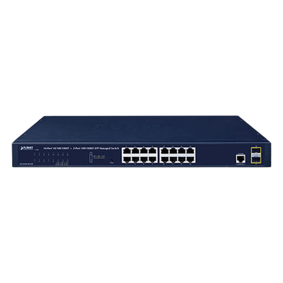 GS-4210-16T2S - PLANET GS-4210-16T2S switch Gestionado L2/L4 Gigabit Ethernet (10/100/1000) 1U Azul