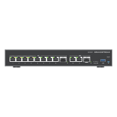 GCC6011 - Grandstream Networks GCC6011 dispositivo de redes Gigabit Ethernet (10/100/1000) Energía sobre Ethernet (PoE) Negro, Plata