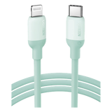 20308 - Cable USB-C a Lightning / Certificado MFi / 1 Metro / Adecuado para iPhone, iPad, iPod / Carga Rápida PD 20W /  Sincronización de Datos de hasta 480 Mbps / Goma de Silicona y  TPE. / Suave al Tacto / Color  Green