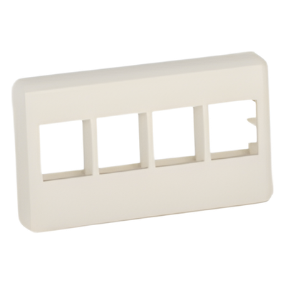 NK4MFIW - Placa de Pared Modular / 4 Puertos Keystone / Montaje Vertical / Blanco Mate / ABS