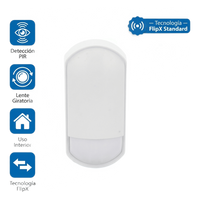 FLX-S-ST - Detector PIR Interior / Lente Giratoria 180° / Doble Patrón 12 m (39.4 ft) Ancho o 18 m (59.1 ft) Estrecho / Tolerancia Mascotas 25 kg / Grado 2