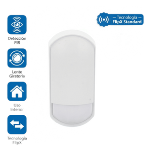 FLX-S-ST - Detector PIR Interior / Lente Giratoria 180° / Doble Patrón 12 m (39.4 ft) Ancho o 18 m (59.1 ft) Estrecho / Tolerancia Mascotas 25 kg / Grado 2