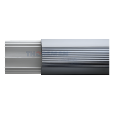 DMCPVCAL - Ducto de Media Caña / Base PVC y Tapa Aluminio / 2.5 m (8.2 ft) de Largo / 90.5 mm x 19.7 mm / NOM-001-SEDE-2005