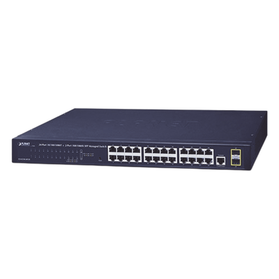 GS-4210-24T2S - PLANET GS-4210-24T2S switch Gestionado L2 Gigabit Ethernet (10/100/1000) 1U Azul