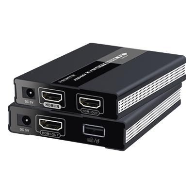 TT371KVM - Kit extensor KVM ( Teclado, video, Mouse ) HDMI 1080P @ 60 Hz, 60 metros con cable CAT5e/6