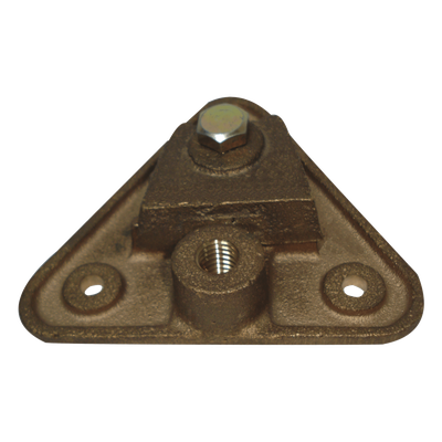 TG-BT - Base Triangular para Pararrayo / Bronce / Rosca 5/16' / Compatible 30-90 cm / Paso Recto o 90°