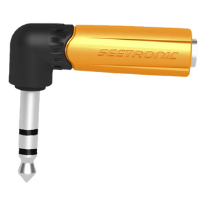 MP3-PM-R - Adaptador de Audio Estéreo / Jack 1/4in a 1/4in / Ángulo Recto / Carcasa Plástica