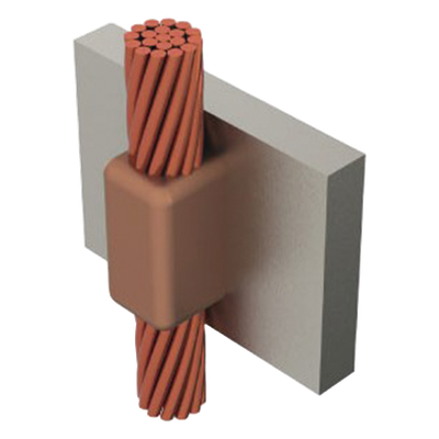 TGM-CPVPV3-4/0 - Molde para soldadura exotérmica / Conexión vertical 90° / Calibre 4/0 a placa vertical / 1.31 ft² equivalente