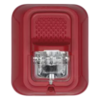 SPSRLP - Bocina-estrobo Serie L Farenhyt / Pared / Rojo sin impresión / 12-24 VCD / 15-185 candelas / Compatible con FACP