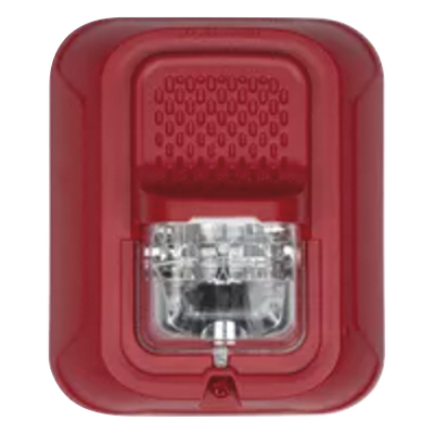 SPSRLP - Bocina-estrobo Serie L Farenhyt / Pared / Rojo sin impresión / 12-24 VCD / 15-185 candelas / Compatible con FACP