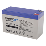 LK712 - Batería de Respaldo AGM-VRLA / 12 V / 7 Ah / Vida Útil 5 Años / Terminales F1 + Adaptador F2 / Certificación UL