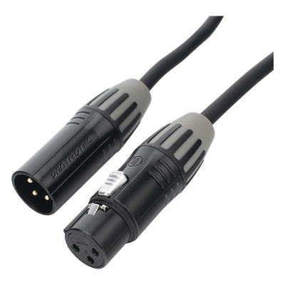 CMC-MF3-MM3-L-5M - Cable XLR / 3 Polos / Conectores Macho-Hembra / Contactos Dorados 24k / Triple Blindaje / 5 m (16.4 ft) / Nylon Flexible