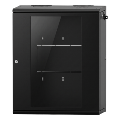 SR-19-24-GAPV5 - Gabinete Rack / 24 UR / 19 Pulgadas / Puerta de Cristal / Carga 80 kg / Abatible 120° / Laterales Removibles