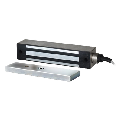 E-942FC-600 - Chapa Magnética Electromagnética / 600 lb (272 kg) / IP65 / Exterior / Acero Inoxidable / Cable 91 cm (3 ft)