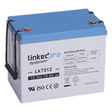LK7512 - Batería de Respaldo AGM-VRLA / 12 V / 75 Ah / Terminales T3 / UL Certificada / Libre de Mantenimiento
