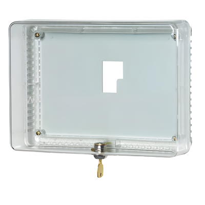 TG512A1009/U - Guarda Antimanipulación para Termostato / Policarbonato Transparente / Montaje Vertical u Horizontal / Cerradura con Llave / Tamaño Grande
