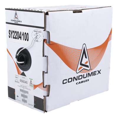 SY-22-04/1000 - Bobina de Cable / 1000 Pies (305 m) / 4 x 22 AWG / Cobre Multifilar / PVC Retardante a la Flama / UL 13 / Interior / Blanco