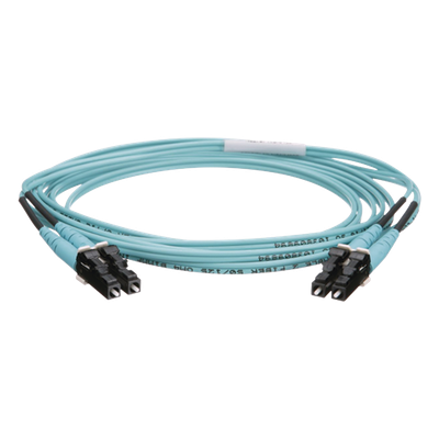 FZ2ERLNLNSNM002 - Jumper de Fibra Óptica / Multimodo OM4 50/125μm / LC-LC Dúplex / OFNR Riser / 2m (6.56 pies) / Color Aqua