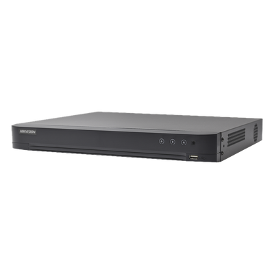 IDS-7232HQHI-M2/XT - DVR Pentahíbrido / 32 Canales TurboHD + 8 Canales IP / 5 Megapixel Lite / Reconocimiento Facial 4 Canales / Audio Bidireccional Coaxitron / 2 Bahías HDD hasta 12 TB / H.265+ / Salida Full HD