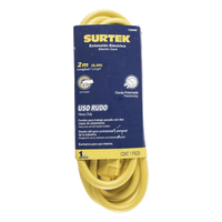 SYS-136040 - Extensión Eléctrica de Uso Rudo / Doble Aislamiento / 2 m (6.6 ft) / Calibre 16 AWG / 127 VCA 10 A / NEMA 1-15P