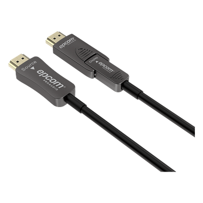 EP-FOH4K15M-D - Cable HDMI Óptico Activo / 4K Real / 15 m (49.2 ft) / 18 Gbps / 4K@60Hz 4:4:4 / HDMI 2.0b / HDCP 2.2 / HDR / ARC / Conector RX Desmontable