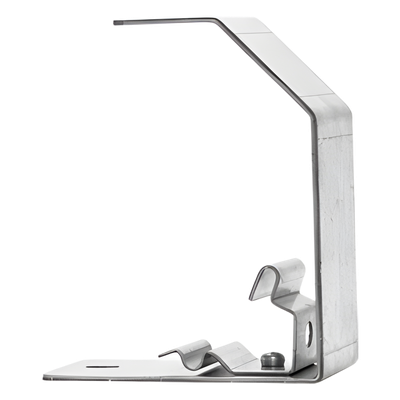 MG-64-161EZ - Estribo de Suspensión / Charolas 50 y 100 mm / Acabado Electro Zinc / Fijación Directa / Espacios Reducidos