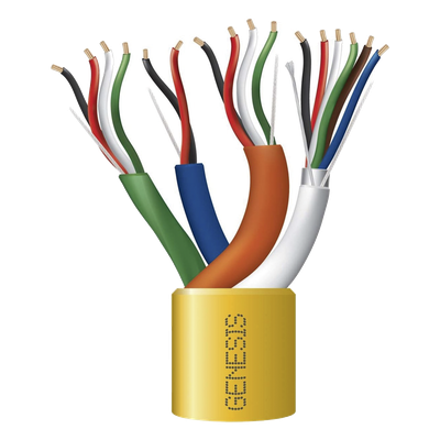 2196-1002 - Carrete de Cable de 305 Metros (1000 Pies) / Color Amarillo / Compuesto por  6 x 22 AWG blindado, 4 x 18 AWG, 4 x 22 AWG, y 2 x 22 AWG / Para Aplicaci