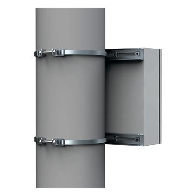 EPF0400 - Kit de Fijación para Postes / Acero Galvanizado / Carga 900 N / Diámetro 80-250 mm (3.15-9.84 in) / 2 Perfiles + Accesorios
