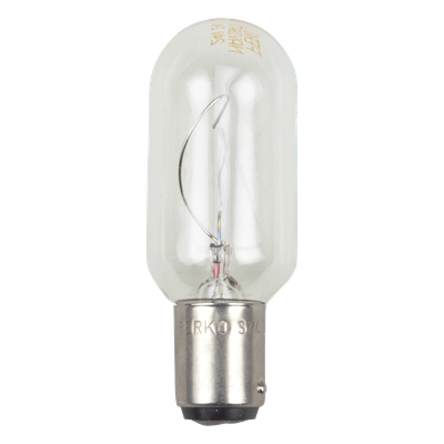 0374-004-CLR - Bombilla transparente de 120 Vca / 30 W de doble contacto