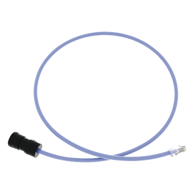 FC-ICCP1MBU - Cable de Conexión en Campo Jack a Plug RJ45 / Cat 6A / CMP Plenum / 1 m (3.28 ft) / Azul
