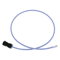 FC-ICCP1MBU - Cable de Conexión en Campo Jack a Plug RJ45 / Cat 6A / CMP Plenum / 1 m (3.28 ft) / Azul