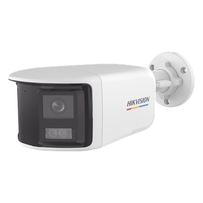 DS-2CE12KF3TP-DLS - Cámara Bala TURBOHD / 3K 5 Megapixel / Visión 180° / Dual Light 40 m (131.2 ft) / Micrófono Integrado / IP67