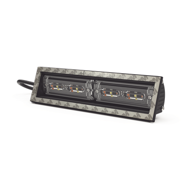 ED3974RWBW - Luz direccional cubierta de ventana, 12-24 Vcc, 2 cabezales dual color, Rojo/Claro/Azul/Claro