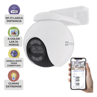 CS-H80X - Cámara PT IP / 4K Ultra HD / Panorámica 360° / Visión Nocturna Color 30 m (98.4 ft) / Lente Dual / Wi-Fi / IP65