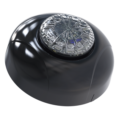 SPF12RB - Estrobo LED / 12 LED Alta Intensidad / Rojo-Azul / Lente Transparente / Bisel Negro / IPX7 / 12 VCD