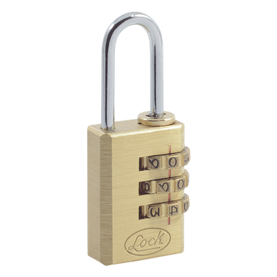 SYS-10CA - Candado de Combinación / Cuerpo Latón 20 mm / Gancho 3 mm / 3 Pasos de Seguridad / Nivel 3 / Discos Programables