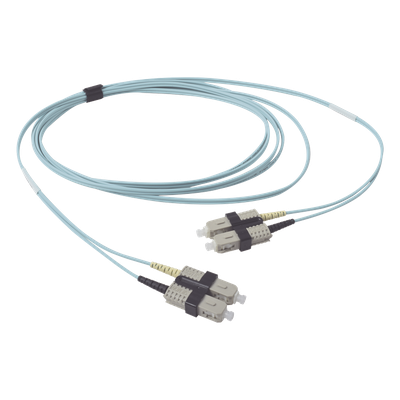 FJ2-SCSC5L-02AQ - Jumper de Fibra Óptica / Multimodo OM3 50/125 / SC-SC Duplex / OFNR / 2 m (6.56 ft) / Aqua