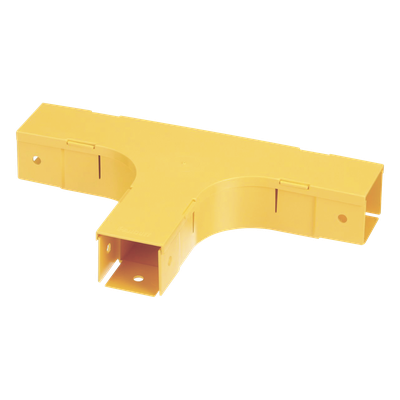 FT2X2LYL - Conector en T Horizontal / Radio de Curvatura 50.8 mm / ABS / Canaleta 2x2 / 90° / 308.9 mm (1.01 ft) de Ancho