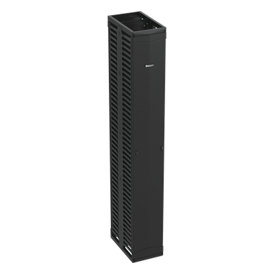 PR2VD12 - Organizador de Cable Vertical Doble / 45 Espacios Rack 19" / 12in (304.8 mm) Ancho / Tapas de Acero / Dedos ABS / Push-to-Close / 2 y 4 Postes