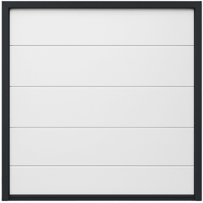 SEC-DOOR12-21 - Seccion para puerta de Garage / Lisa / Linea Central / Panel de 21" / Color blanco / Para APDOOR128 / Estilo Americana.