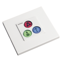 NX0392 - Módulo de Botones para Llamada Paciente-Enfermera / 3 Teclas Iluminadas / Lector RFID 125 KHz / BUS RS485 / Instalación Empotrada 2x2 pulgadas o Superficie